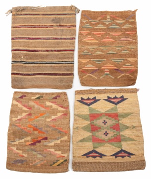 Four Nez Perce (Plateau) Corn Husk Bags