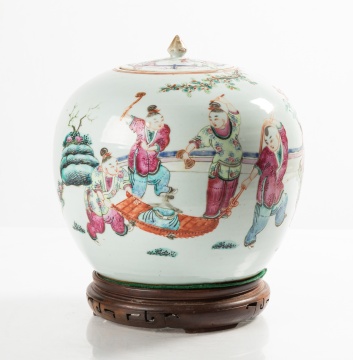 Chinese Painted Porcelain Ginger Jar