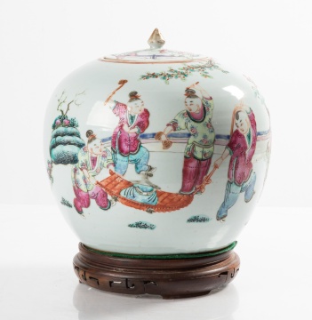 Chinese Painted Porcelain Ginger Jar