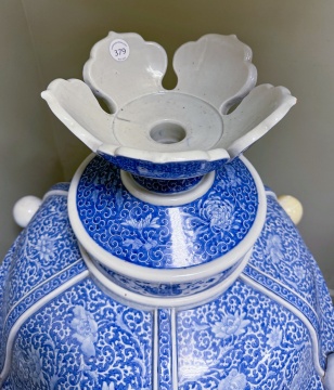 Japanese Blue & White Porcelain Garden Pagoda