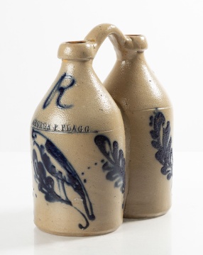 George P. Flagg Stoneware Presentation Double Jug