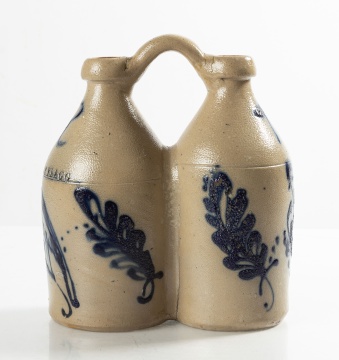 George P. Flagg Stoneware Presentation Double Jug