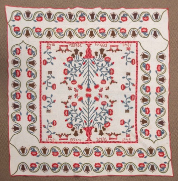 Fine & Rare American Embroidered Quilt, by Ellen Wells