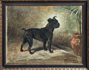 Two Boston Terrier Dog Portraits, Attributed to John Emms (British, 1843-1912)