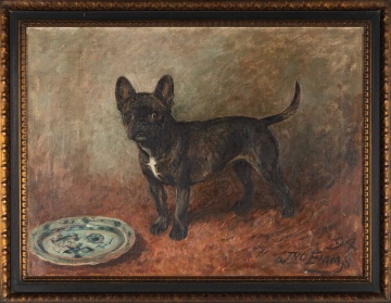 Two Boston Terrier Dog Portraits, Attributed to John Emms (British, 1843-1912)