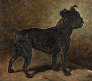 Two Boston Terrier Dog Portraits, Attributed to John Emms (British, 1843-1912)