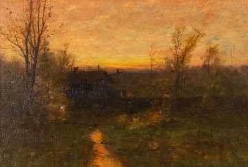 Dubois Fenelon Hasbrouck (American, 1860-1934) Sunset Landscape