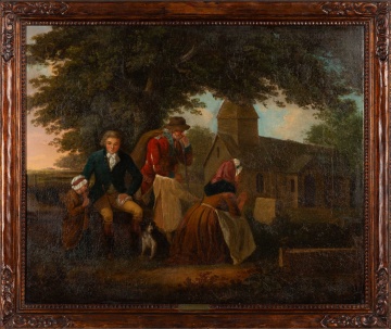 Francis Wheatley (English, 1747-1801) Country Church Scene