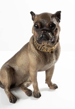 Polychrome Painted Terra Cotta Pug