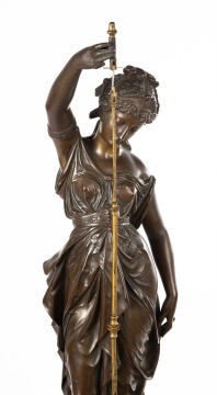 French Figural Mystery Clock, Attributed to Guilmet