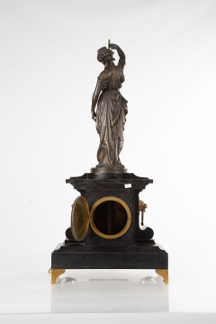 French Figural Mystery Clock, Attributed to Guilmet