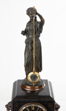 French Figural Mystery Clock, Attributed to Guilmet