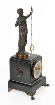 French Figural Mystery Clock, Attributed to Guilmet