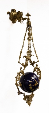 Unusual French Hanging Orb Clock