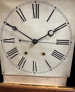 Rare Ithaca Floor Calendar Clock, Cornell Model