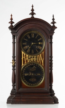 Ithaca Calendar Clock Co. Fashion Double Dial Calendar Clock