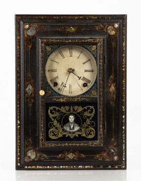 J. C. Brown Paper Mache Picture Frame Clock