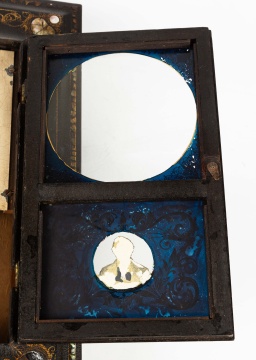 J. C. Brown Paper Mache Picture Frame Clock