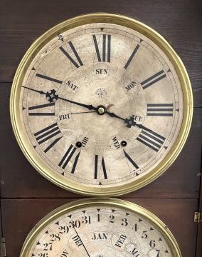 Jerome & Co. Double Dial Calendar Wall Clock