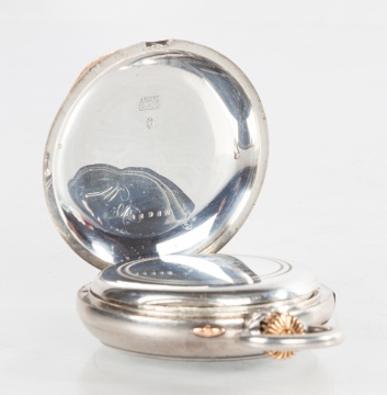 Swiss Silver & Gold Quarter Repeating Open Face Pocket Watch