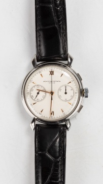 Rare Vacheron Constantin Stainless Steel Chronograph Wristwatch, 1948