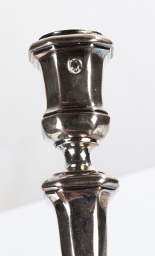 Four Early George I Silver Candlesticks