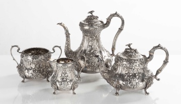 English Sterling Silver Four Piece Tea and Coffee Set