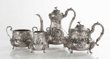 English Sterling Silver Four Piece Tea and Coffee Set