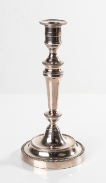 Christofle Silver-Plate Two-Light Candelabras, Candlestick and Snuffer