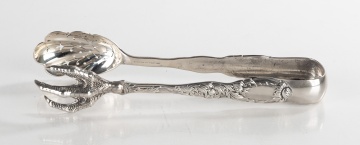 Tiffany & Co. Sterling Silver Chrysanthemum Tongs with Claw Foot