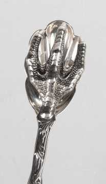 Tiffany & Co. Sterling Silver Chrysanthemum Tongs with Claw Foot