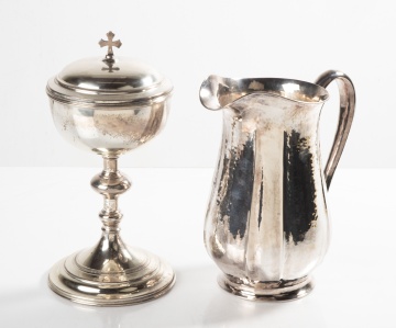 Sterling Silver Chalice & Water Pitcher