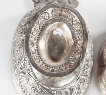 Two Continental Silver Porringers