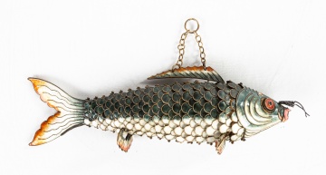 Russian Silver & Enameled Fish