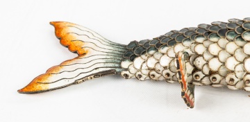 Russian Silver & Enameled Fish