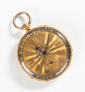 Lepine, Paris, 18K Gold Open Face Pocket Watch