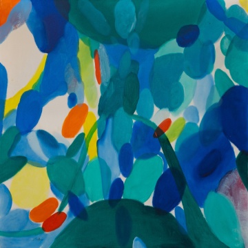 Alice Baber (American, 1928-1982) "Green Around Green"