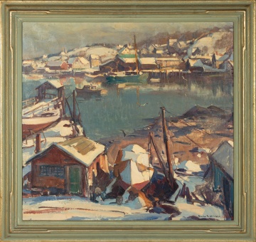 Emile A. Gruppe (American, 1896-1978) "Smith Cove in Winter"