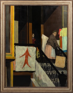 Virginia Cuthbert (American, 1908-2001) Street Scene, Buffalo, New York, 1958