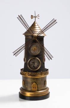 French Industrial Windmill Automated Clock