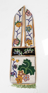 Ojibwe Beaded Pouch with Shoulder Strap