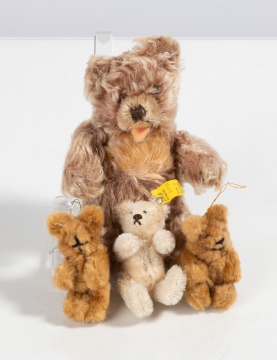 Vintage Steiff Bears with Bear Ornaments