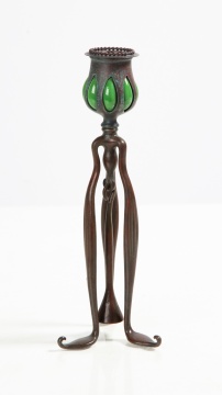 Tiffany Studios Blown-Out Cat's Paw Candlestick