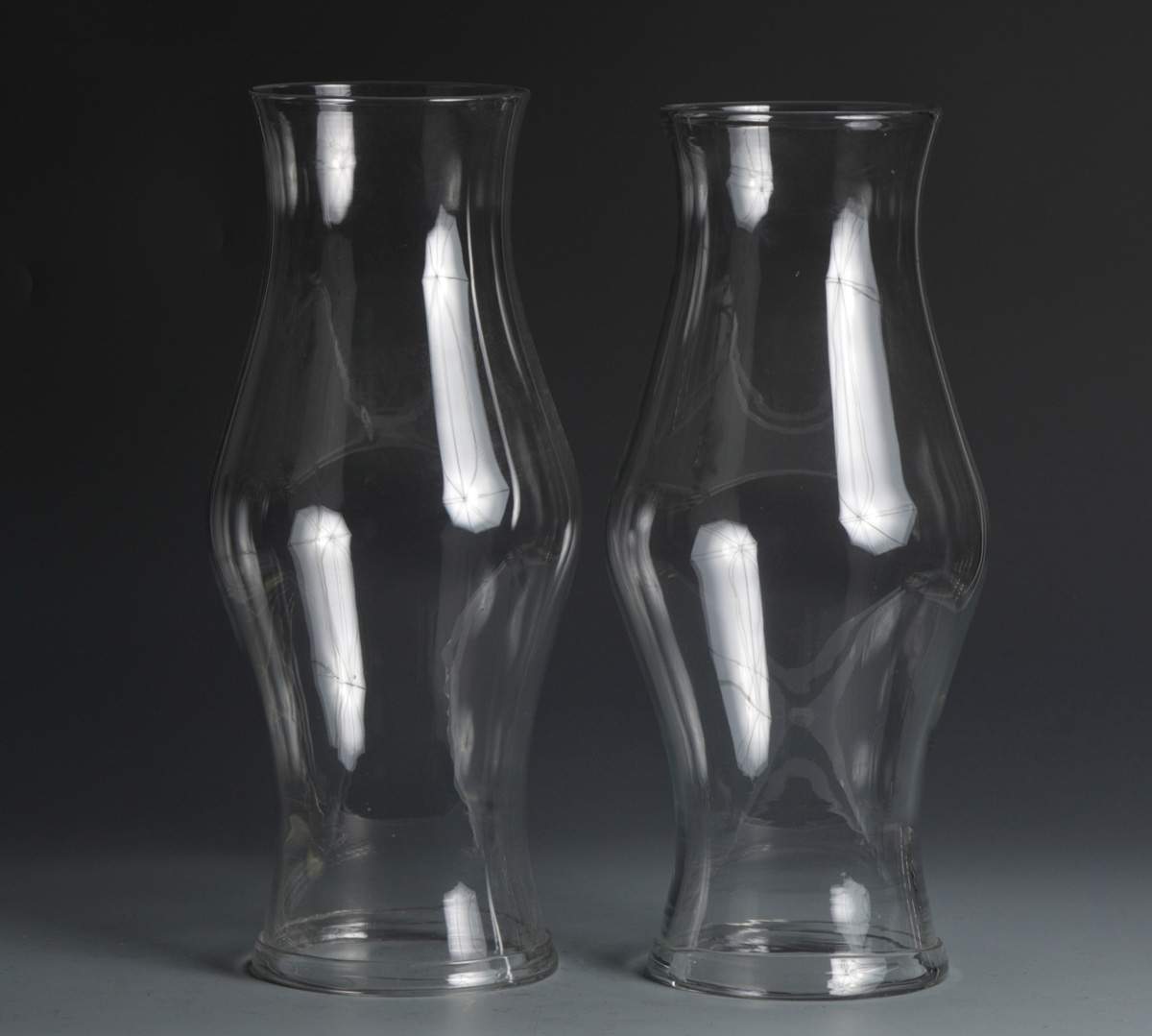 Pair Of Blown Glass Hurricane Shades Cottone Auctions