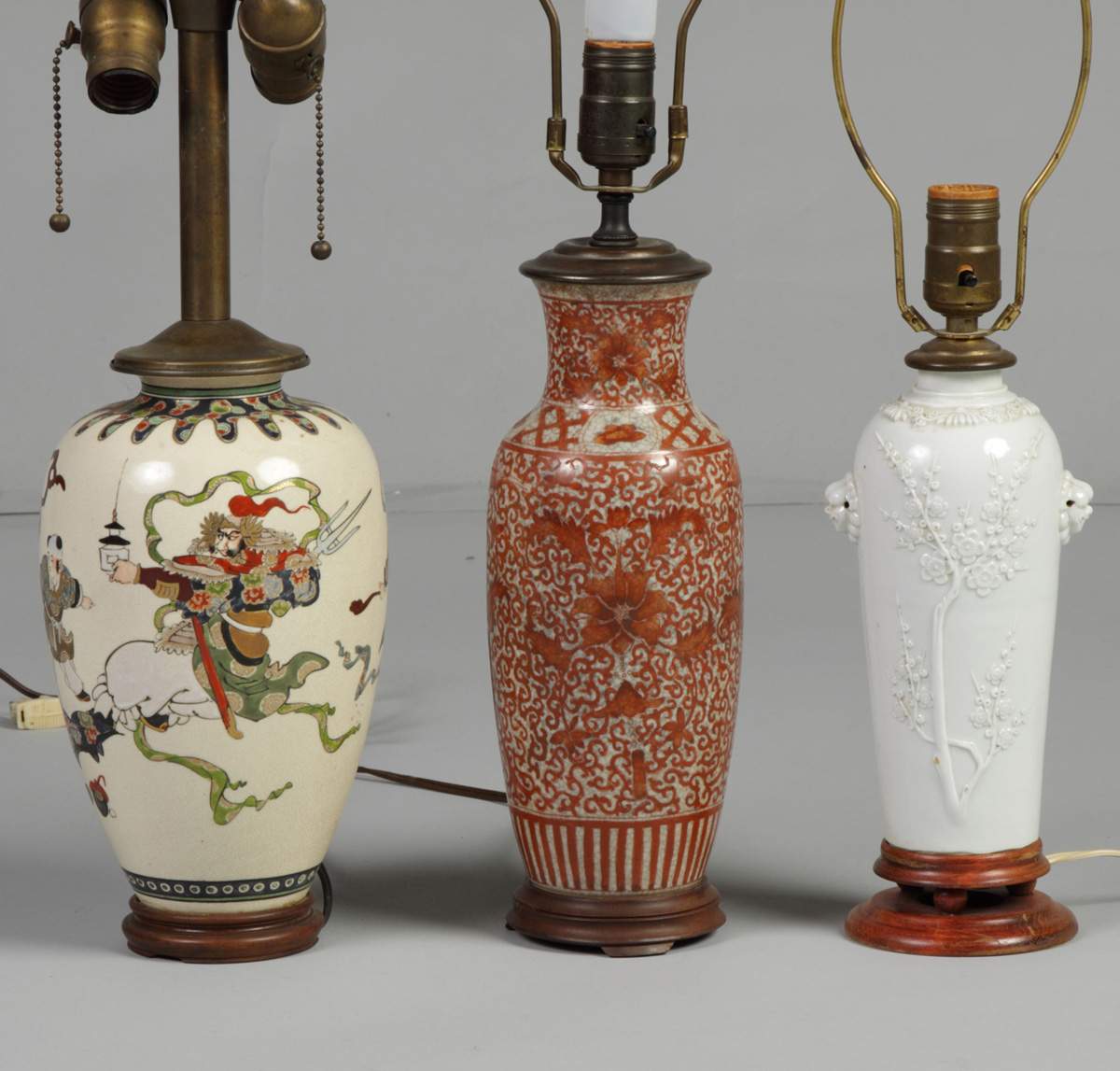 3 Oriental Lamp Bases | Cottone Auctions