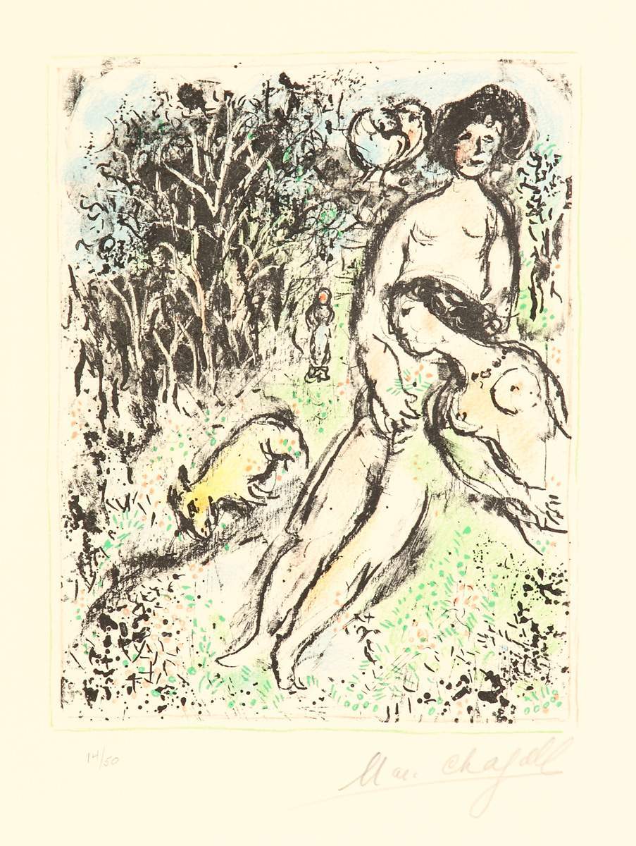 Marc Chagall French 1887 1985 Country Idyll M 680 Cottone Auctions