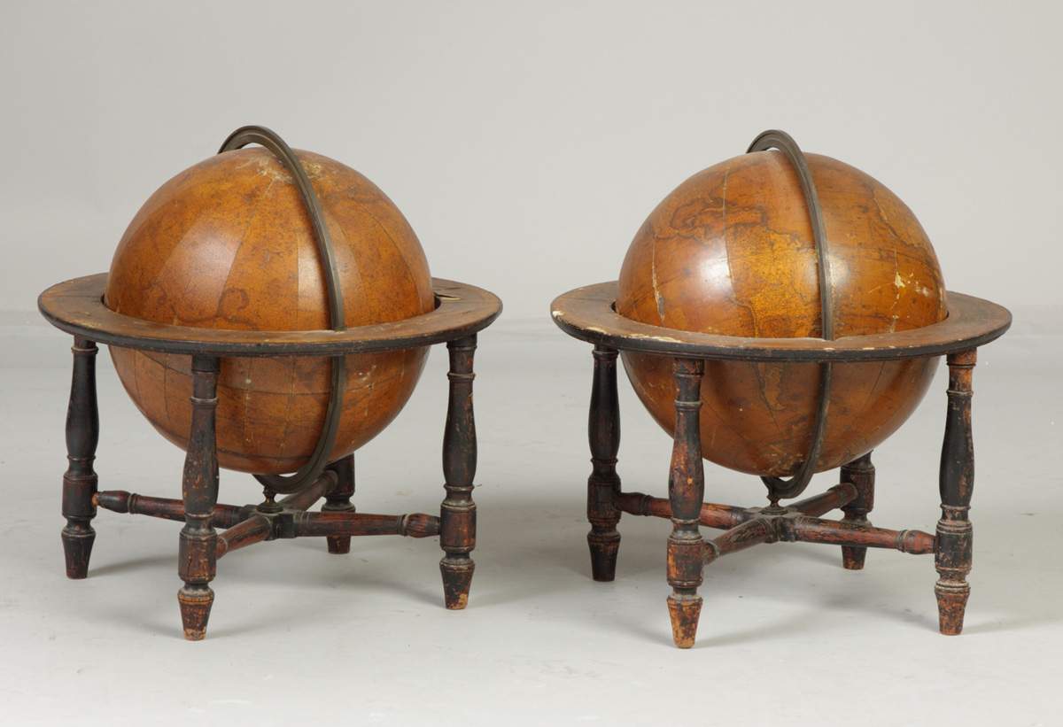 Pair Of Table Globes By Newton And Son Cottone Auctions 4173