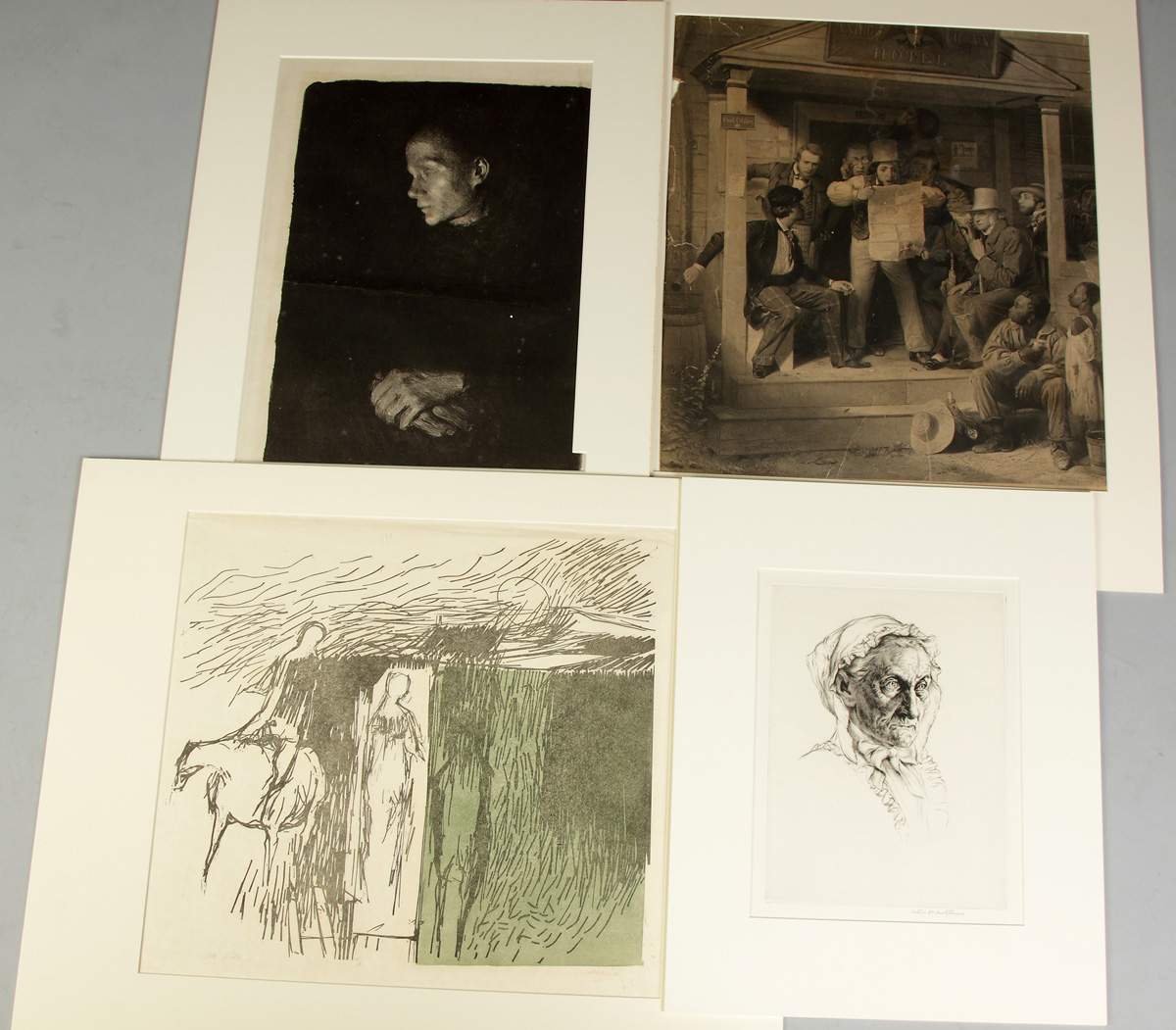 Group of 4 Lithos, engravings, etc. | Cottone Auctions