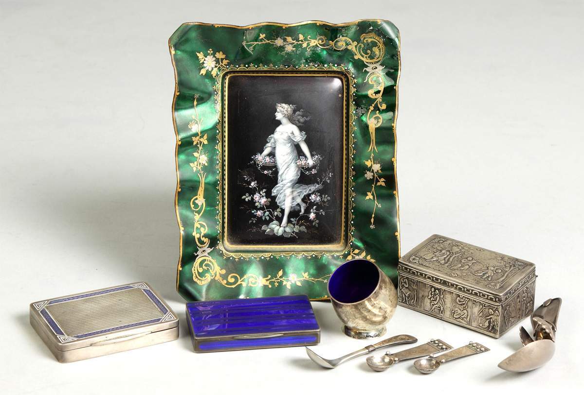 Group of Silver & Enamel Items | Cottone Auctions