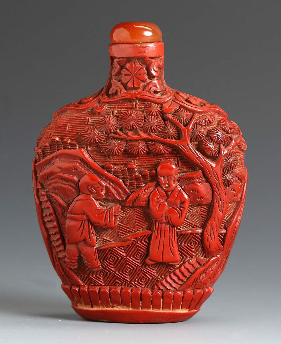 Cinnabar Snuff Bottle | Cottone Auctions